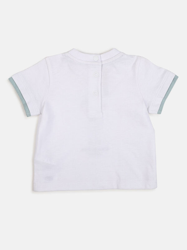 Boys White Short Sleeve Knitted T-Shirt image number null